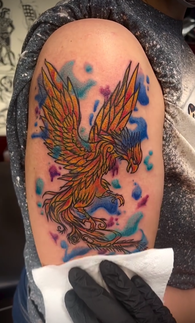 Phoenix tattoo color